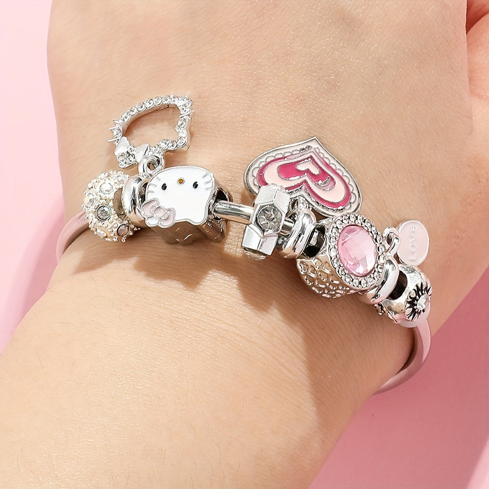 Lindo de dibujos animados Kt gato pulsera mujer Y2K Milenio caliente chica Hello Kitty pulsera