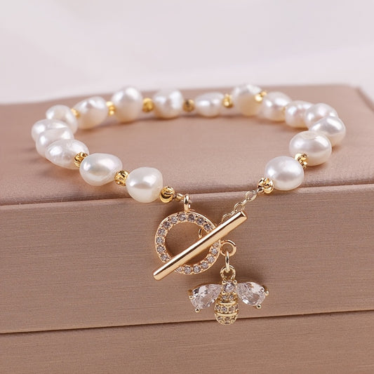 Freshwater Pearl Bracelet Elegant Hand Jewelry Wedding Anniversary & Mother's Day Gifts
