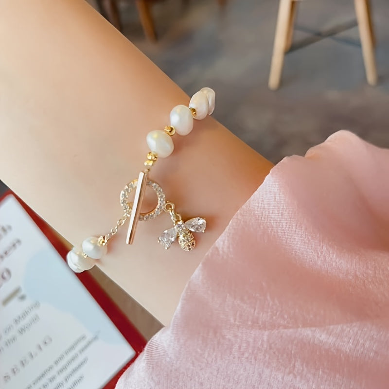 Freshwater Pearl Bracelet Elegant Hand Jewelry Wedding Anniversary & Mother's Day Gifts