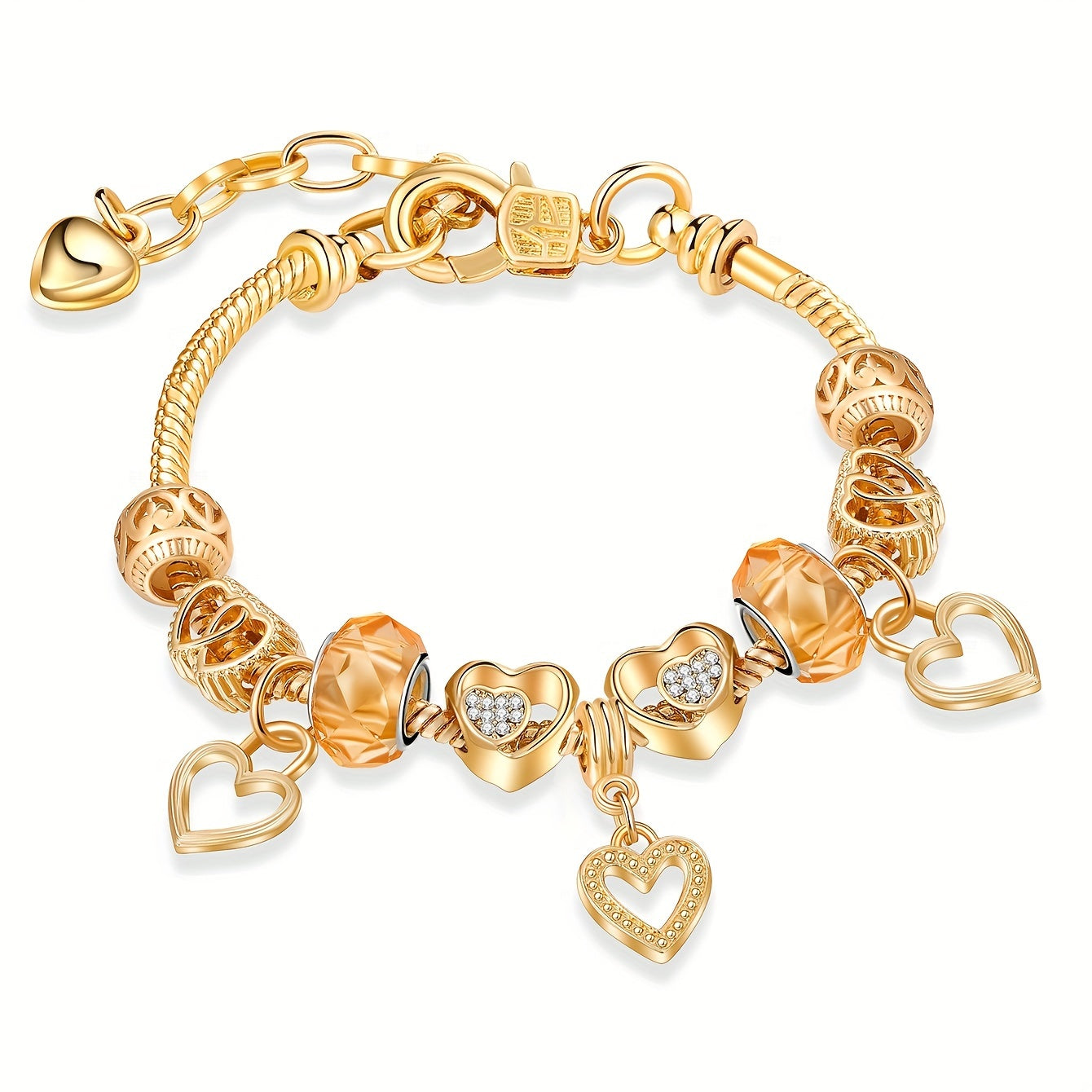 1pc Heart Shape Charm Bracelet - Boho Elegant Style for Women - Perfect for Daily Dating