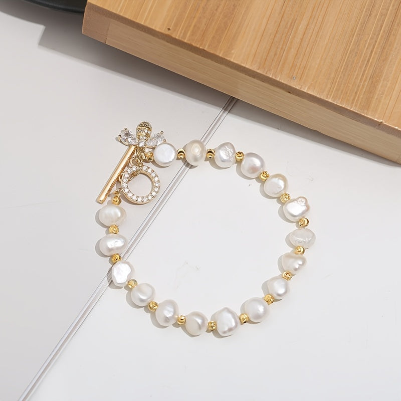 Freshwater Pearl Bracelet Elegant Hand Jewelry Wedding Anniversary & Mother's Day Gifts