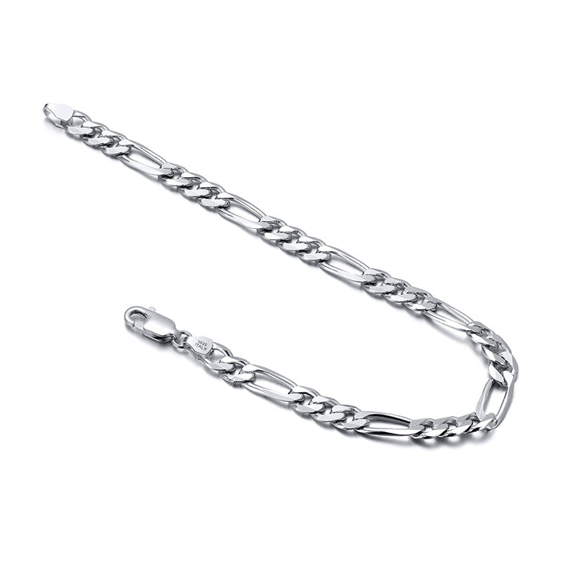 S925 Pure Silver Bracelet Fegaro Bracelet Hip-hop Men's Bracelet