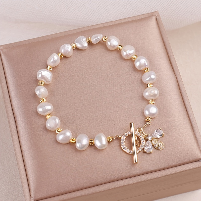 Freshwater Pearl Bracelet Elegant Hand Jewelry Wedding Anniversary & Mother's Day Gifts