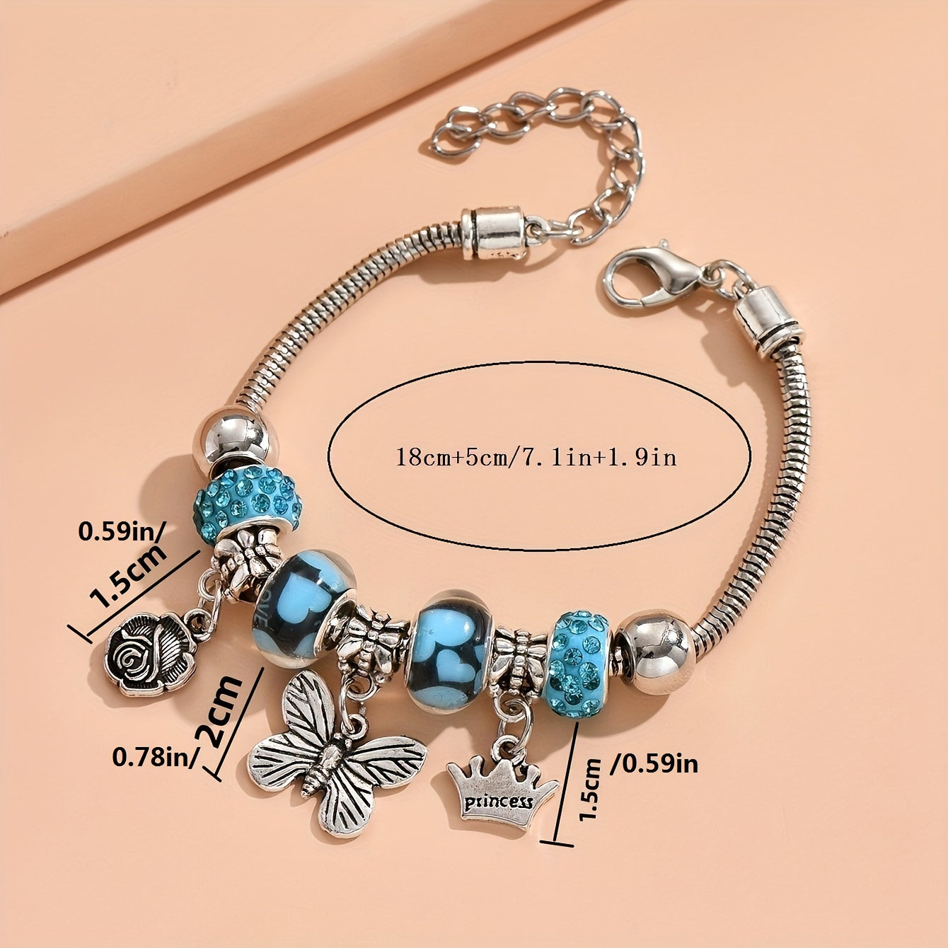 Boho Style Women's Adjustable Butterfly Charm Bracelet - Elegant Hand Jewelry with Unique Design