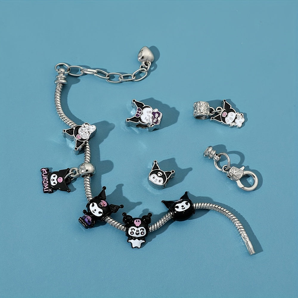 Trendy Cartoon Charmes Bracelet avec pendentif Figure mignon et perles de bricolage-cadeau parfait pour les amateurs de bijoux