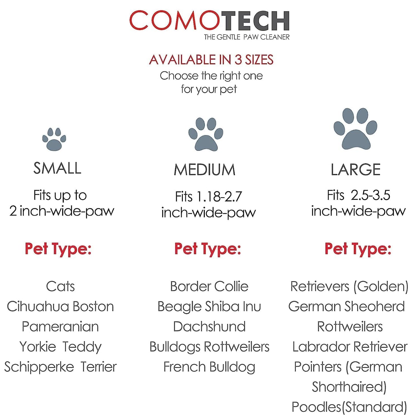 Limpador de patas de cachorro Comotech, lavador de patas de cachorro portátil, escova de silicone para limpeza de animais de estimação com 3 toalhas absorventes, limpador de pés de animais de estimação para cães de raças pequenas (rosa)