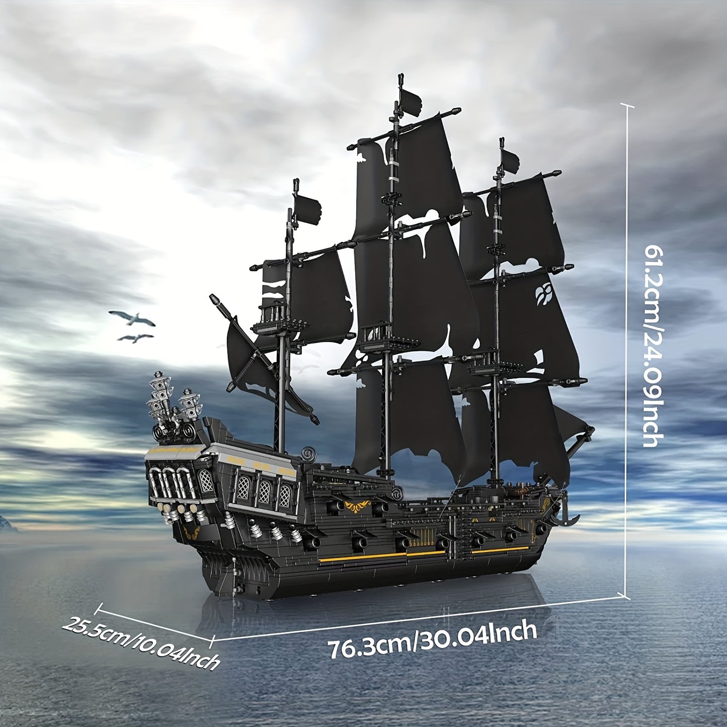 2868pcs Pirate Ship Model Building Blocks - Perfect Gift for Kids Age 8+ and Adult Collectors!