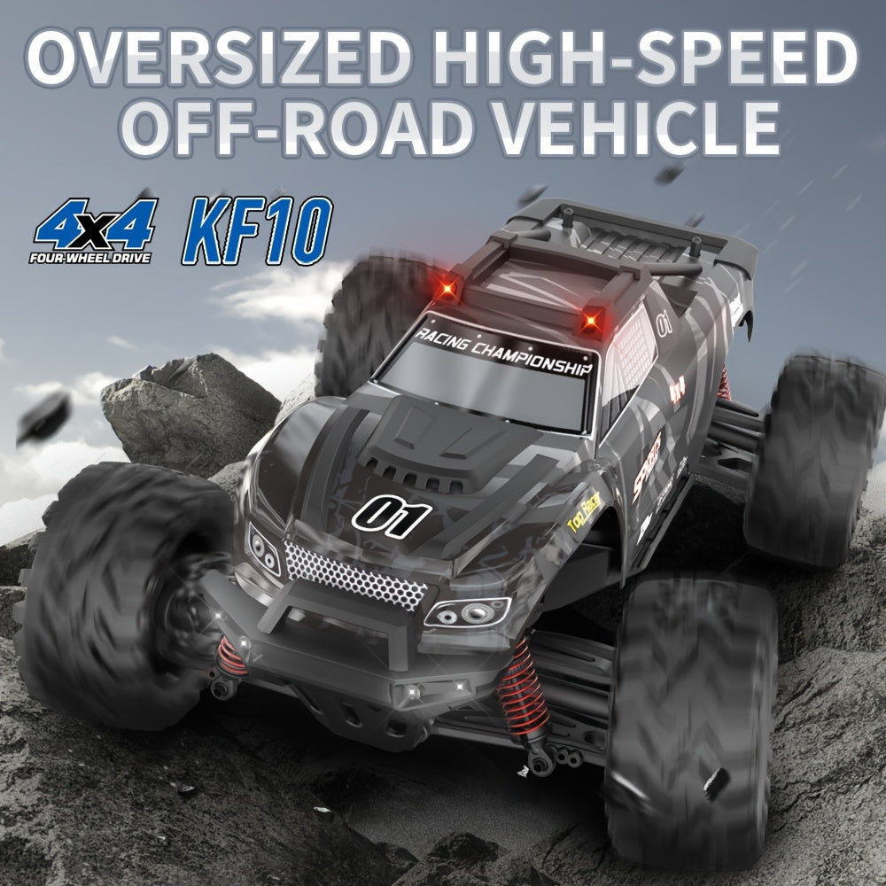 1\u002F10 Fast RC Car,45km\u002Fh High-Speed Electric Off-Road RC Truck, All Terrain Monster Truck,4WD Remote Control Car