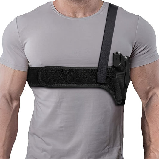 Hidden shoulder PU leather case, unisex underarm leather case, tactical gun case, adjustable, comfortable, and breathable