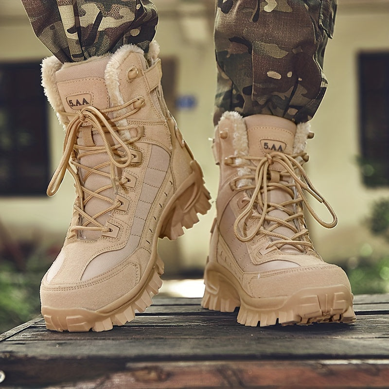 Men's Outdoor Service Boots Combat Boots, Casual Lace-up Walking Shoes, Army Boots Military Boots For Training