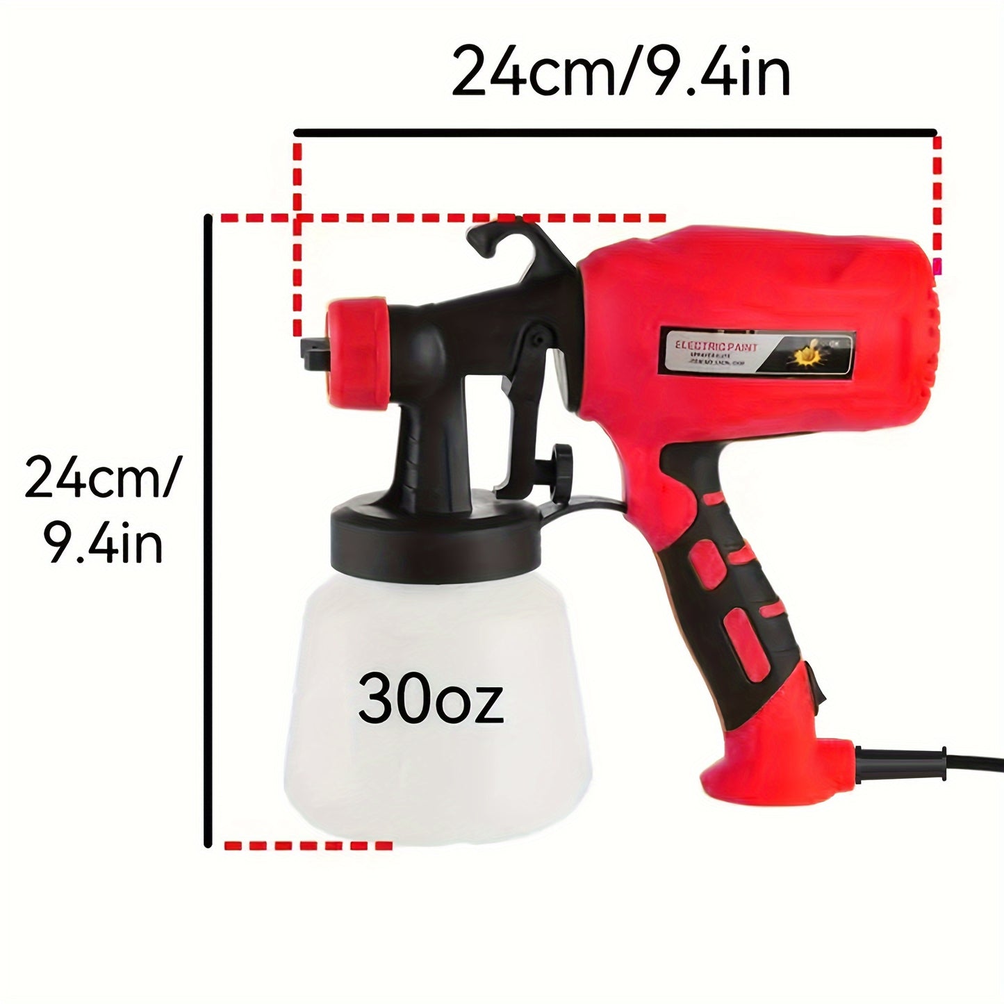 1pc Paint Sprayer, HVLP Spray Gun With Cleaning & Blowing Joints, 2 Nozzles, Easy To Clean, For Furniture, Cabinets, Fence, Walls, Door, Garden Chairs