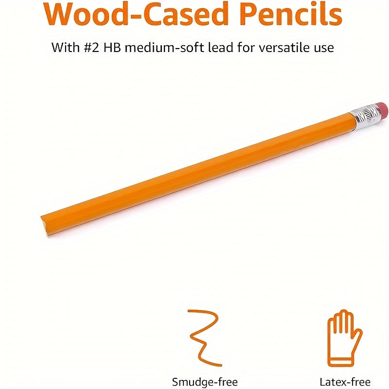 Wood-Cased #2 HB Pencils, Yellow, Unsharpened, Bulk Pack,Office supplies, back-to-school supplies, 277pcs