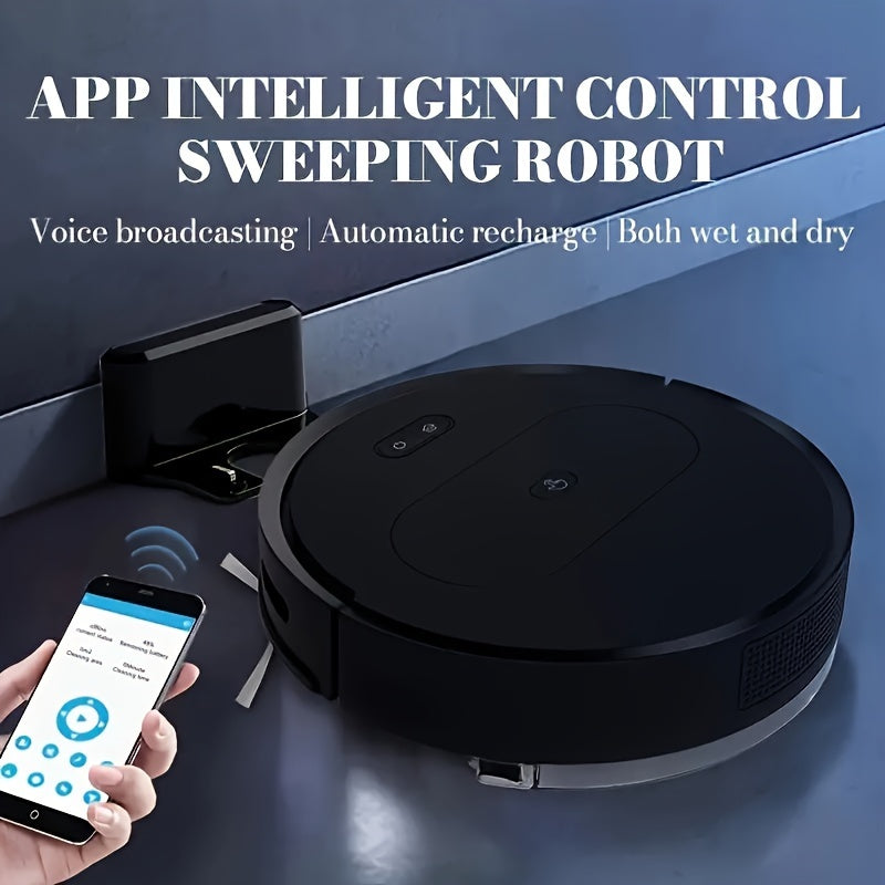 1pc, Intelligent Robot Vacuum Cleaner, Mopping Robot, 14.17inch\u002F14.2-inch Automatic Sweeping Machine Robot, Equipped With Automatic Rolling Brush Design, Intelligent Automatic Charging, Good Helper For Home Floor Cleaning