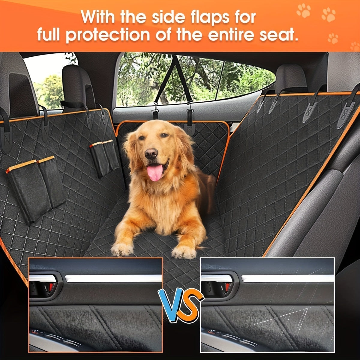 Ideal Car Seat Cover, Upgrade Your Car Seats With This Waterproof, Scratch-Resistant Dog Hammock Cover!