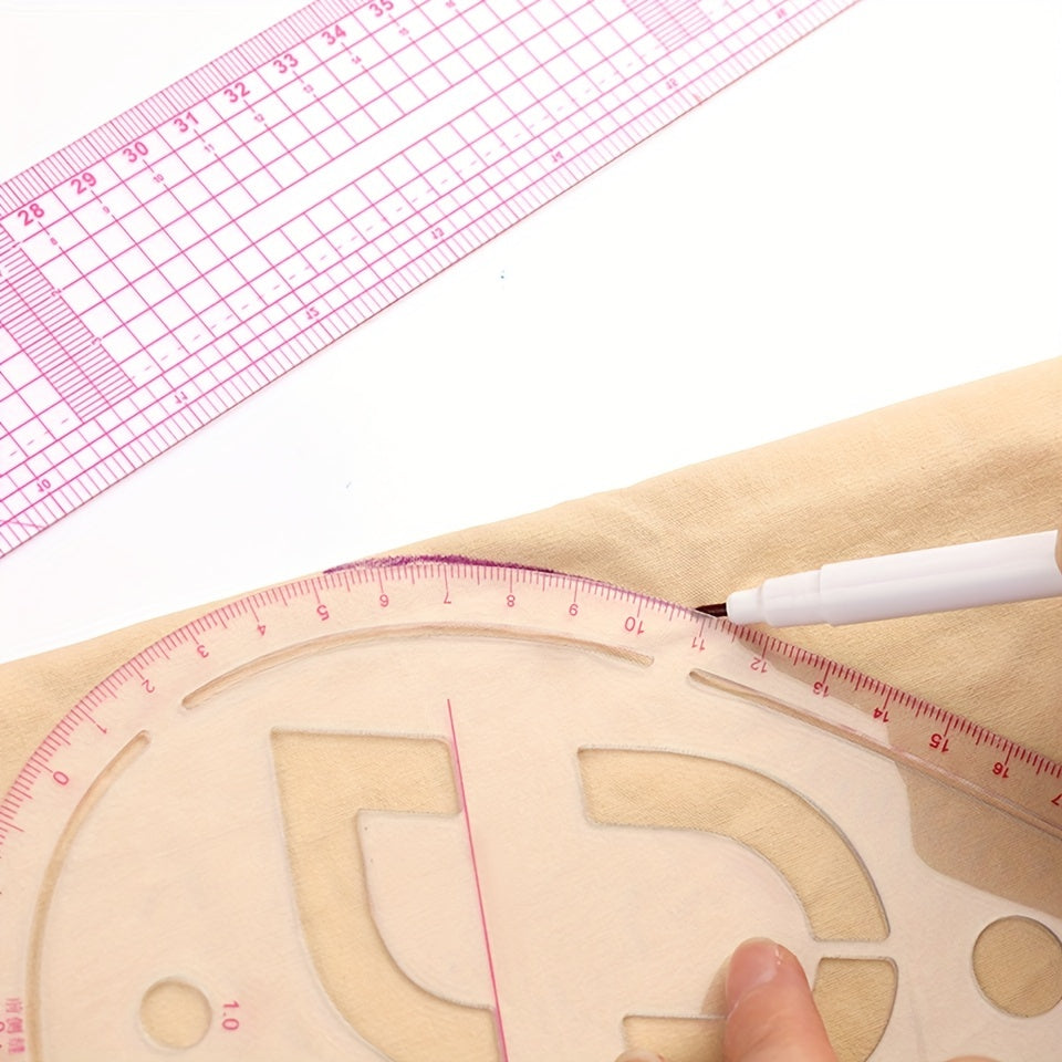 1 Set Sewing French Curve Ruler Measure, Dressmaking Tailor Drawing Template Set, Sewing Accessories