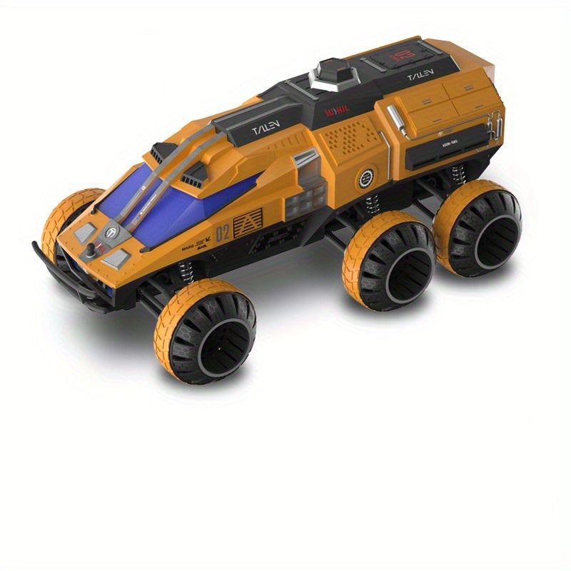 2.4G Fully Proportional RC Six Wheel Drive, Mars Exploration Toy Car, Can Launch Water Bombs For Remote Shooting, Hidden And Adjustable Turret For Cool Car Lights Exploration, Space Gift Toys