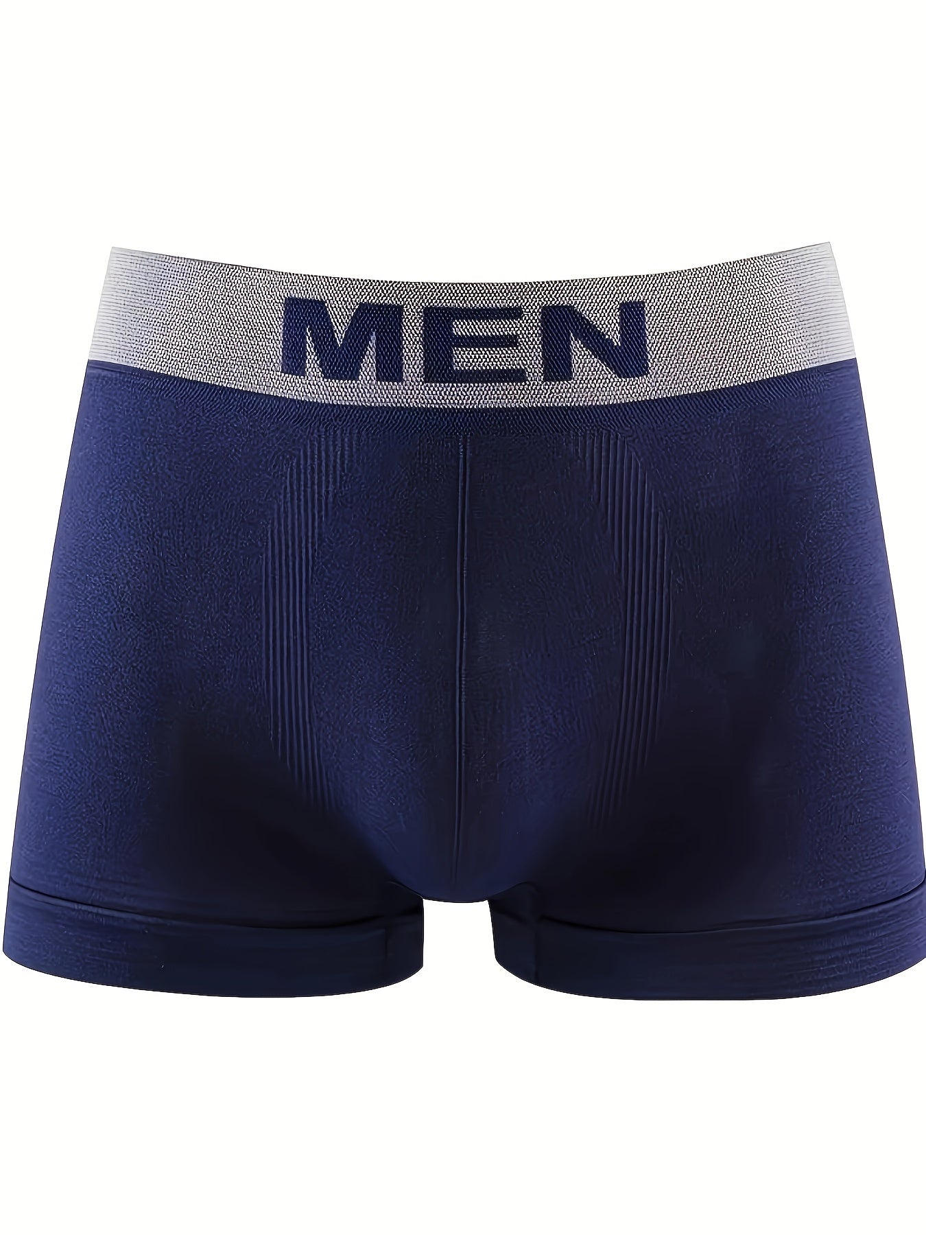 3pcs Men's 'MEN' Print Fashion Seamless Breathable Comfy High Stretch Boxer Briefs Shorts, Men's Underwear, Suitable For S\u002FM\u002FL Size