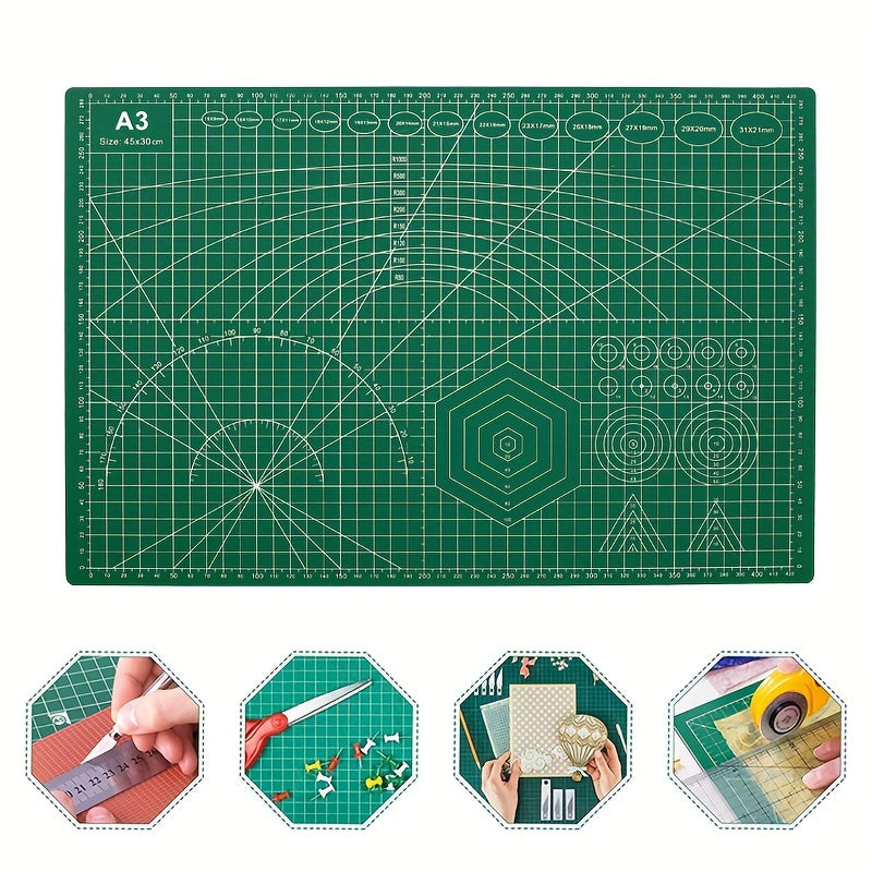 1pc A3 Self Healing Sewing Mat,  Rotary Cutting Mat Double Sided 5-Ply Craft Cutting Board For Sewing Crafts Hobby Fabric Precision Scrapbooking Project