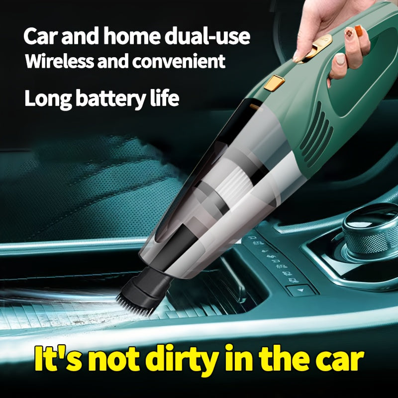 Car Mounted Wireless Vacuum Cleaner With Strong Power And Large Suction Mini Hand-held Car Vacuum Cleaner Household Indoor Small