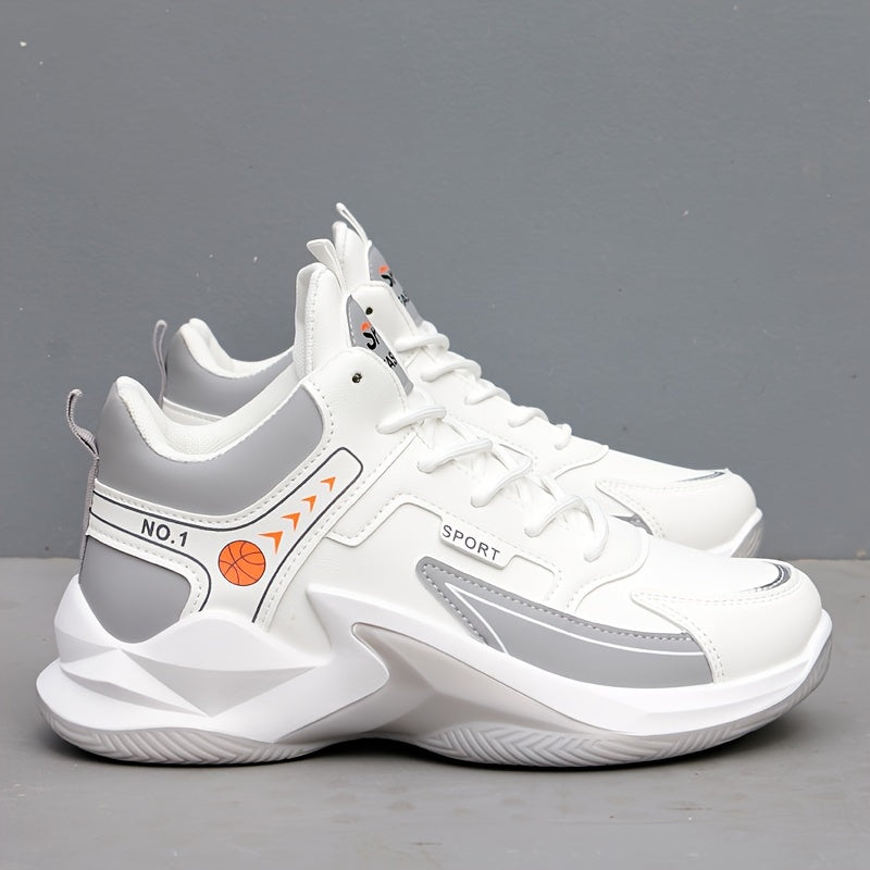 2023 Men's Lace-up Chunky Sneakers, Athletic Shoes, Shock Absorbing And Breathable Shoes For Running Basketball Workout Gym