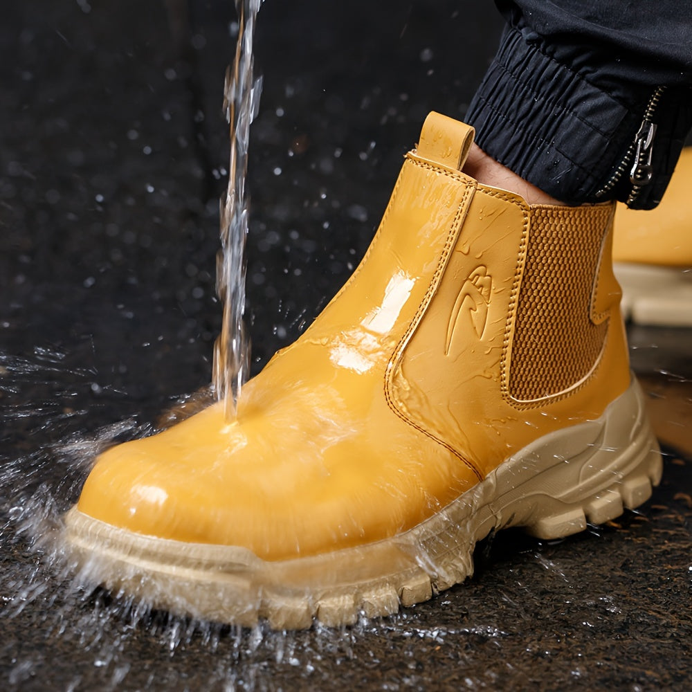 Bottes de travail durables à la mode pour hommes, chaussures de sport confortables antidérapantes pour activités de plein air