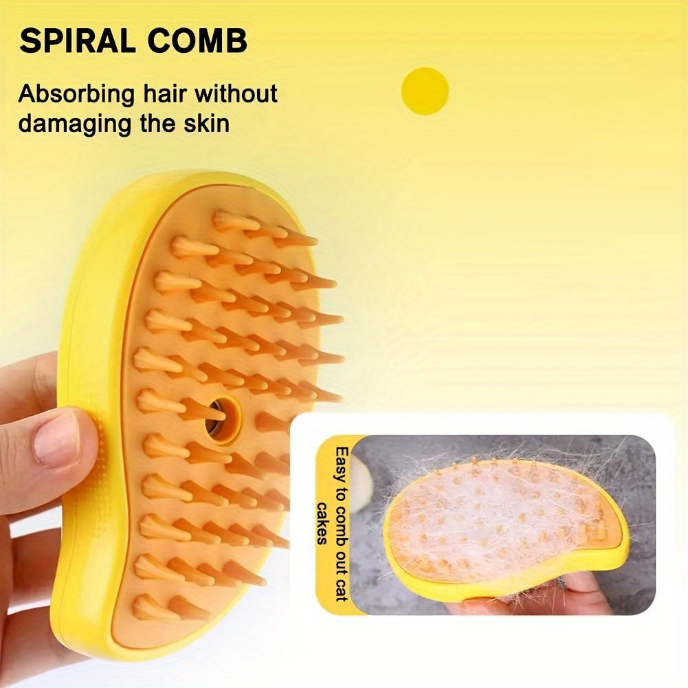 3 In 1 Self-cleaning Massage Combs, Pet Grooming Brush For Cats, Pet Steam Brush USB Charging Cat Comb, Floating Hair Removal Comb, Pet Care Electric Spray Massage Cat And Dog Remove Tangled And Loose Hair