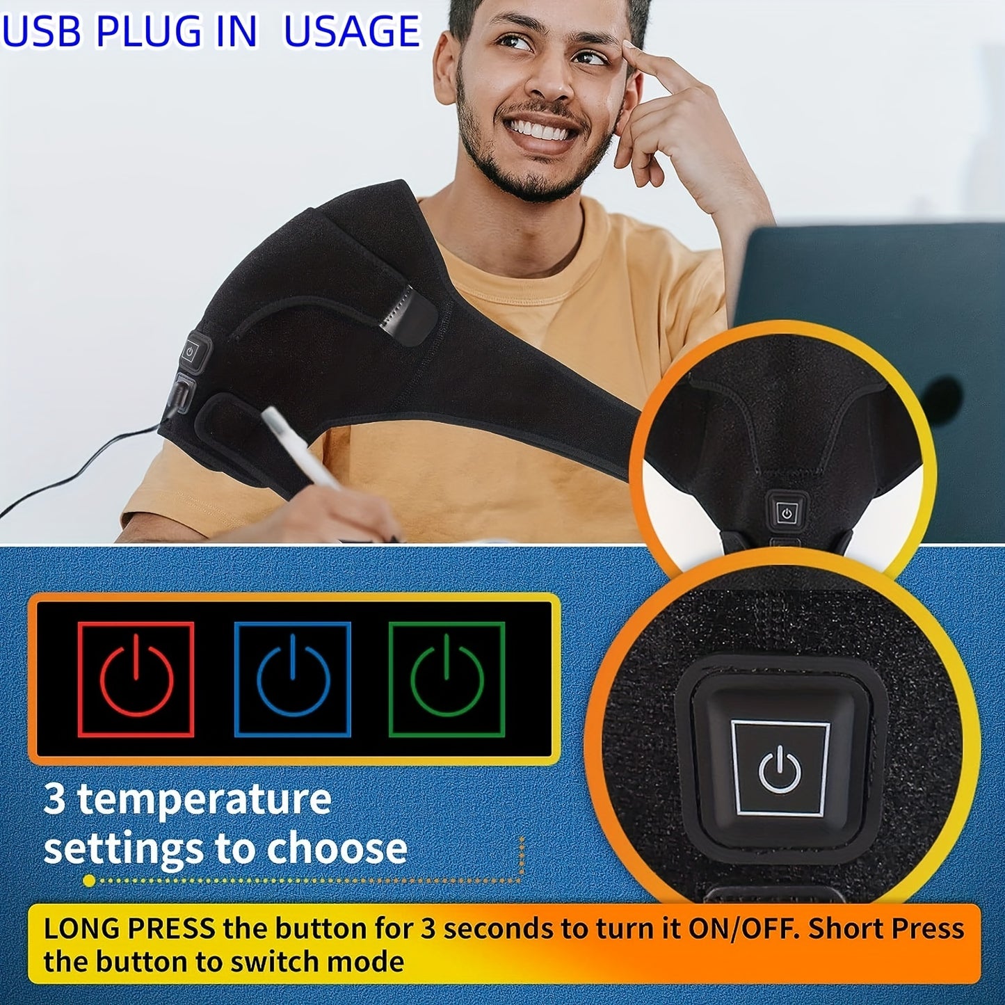 Electric Heating Massager  Shoulder Pad Brace