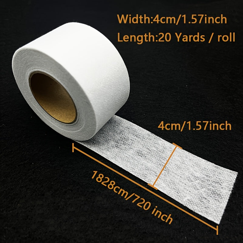 2Rolls, 20Yards\u002Froll, Non-woven Adhesive Lining, Iron Fusible, Sewing Supplies, Medium Thickness . Clothing Adhesive Lining, Polyester Fiber, Single Sided Adhesive, Clothing, Bags, Handicrafts, Bags, Home Decoration, DIY Craft Supplies