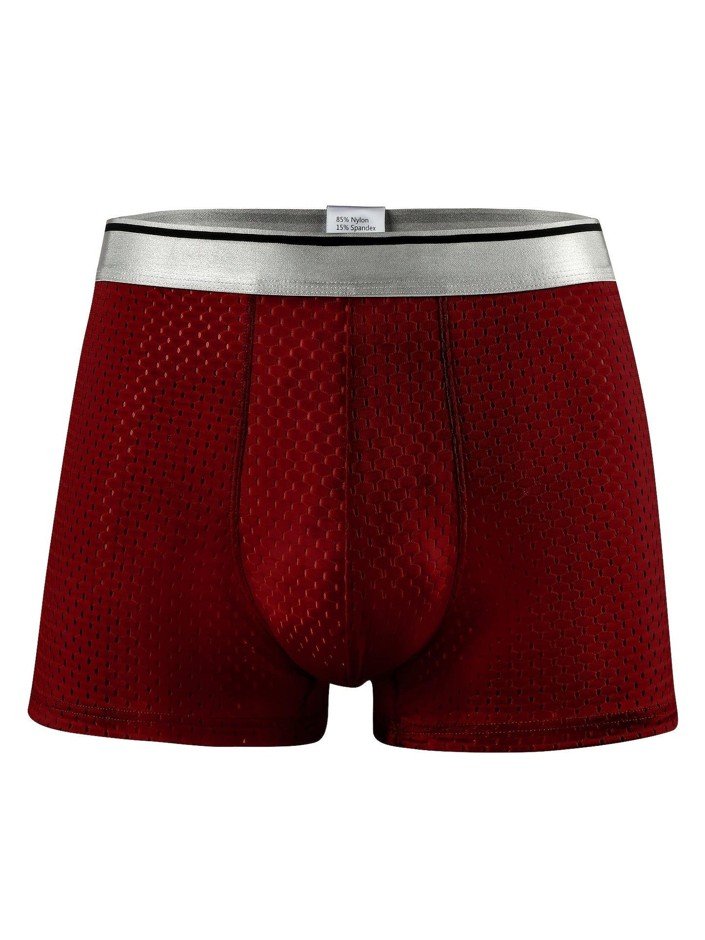 3pcs\u002Fset Men's Cool Ice Silk Boxer Briefs, Extended Size Summer Underwear For Men