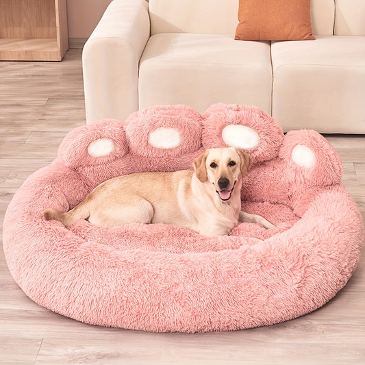 Cozy Bear Paw Pet Bed For Dogs And Cats - Soft And Comfortable Sleeping Solution For Your Furry Friend