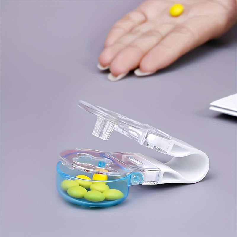 1pc Portable Pill Taker Remover With Medicine Box Household Gadgets, Tablets Pills Blister Pack Opener Assistance Tool New Design  Pill Dispenser