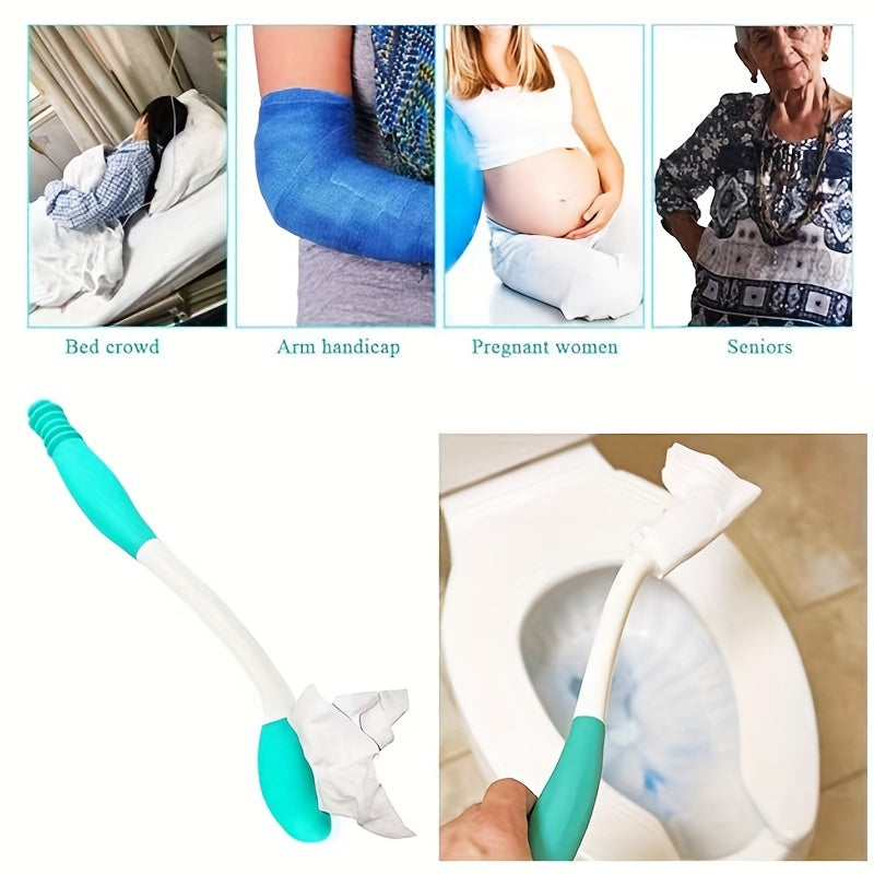 Ergonomically Designed Long-Distance Scrubber Stick - Non-Slip, Comfortable Wipe for Elderly, Maternity & Disabled Aid!