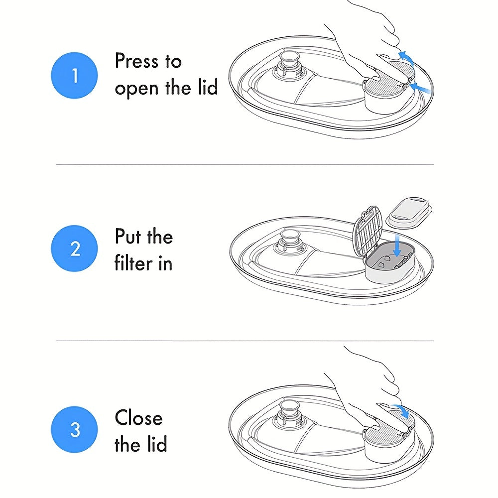 24 filtros de fonte de água para gatos, filtro de carvão ativado de substituição para fonte de água para animais de estimação de aço inoxidável, filtros dispensadores de água para cães super silenciosos