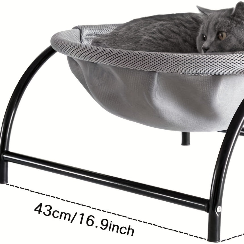 Cat Hammock Bed For Indoor Cats, Removable & Washable Elevated Cat Bed, Comfortable And Breathable Raised Kitty Pet Hammock Cot, Cat Bed Pet Hammock Bed