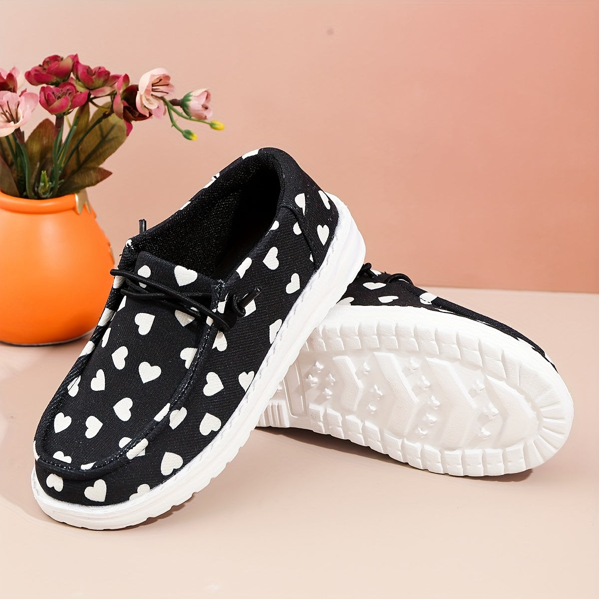 Girl's Trendy Retro Polka Dot Pattern Loafer Shoes, Comfy Non Slip Casual Sneakers For Kids Outdoor Activities