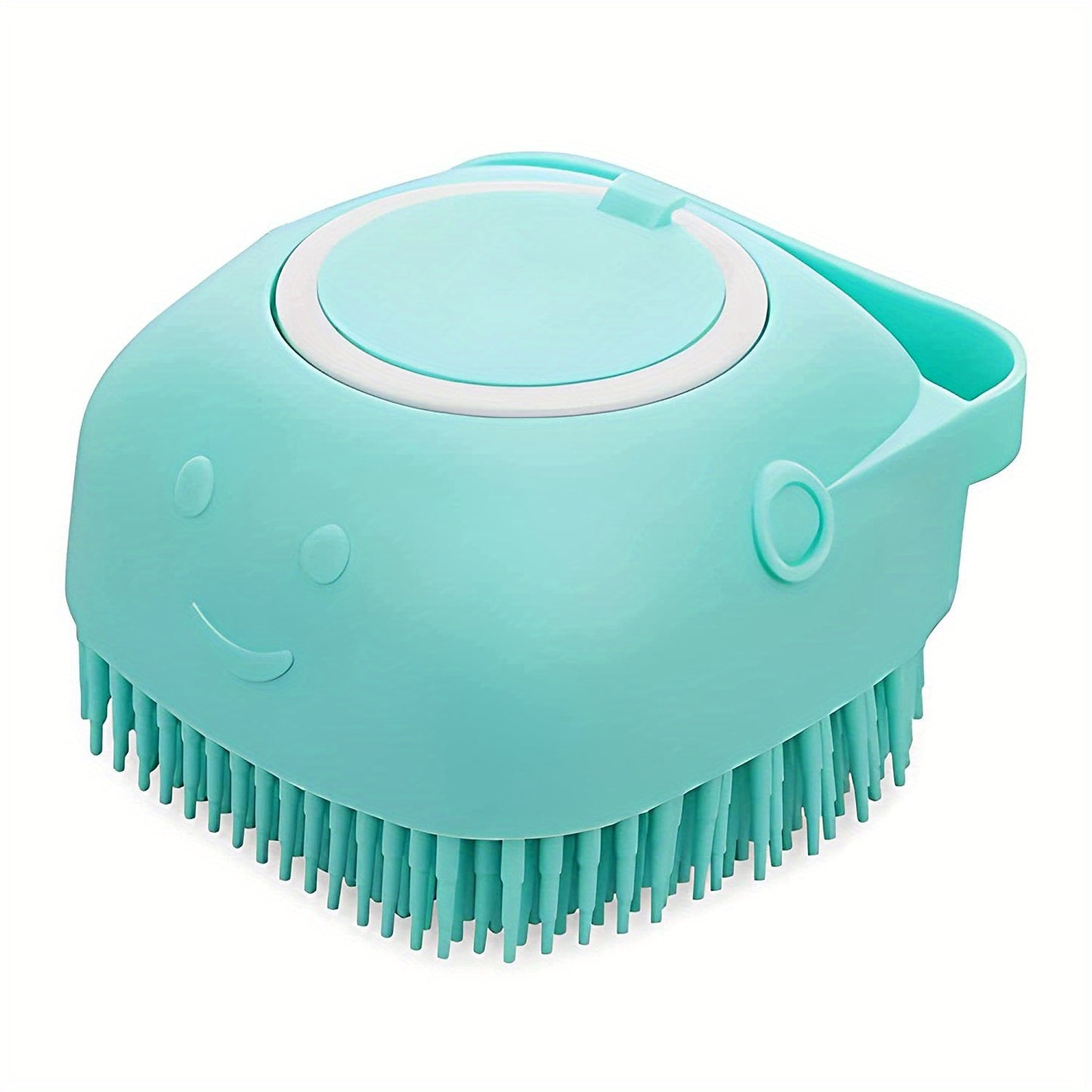 Soft Silicone Dog and Cat Bath Brush with Shampoo Dispenser - Gentle Massage for Grooming and Cleaning Fur and Hair