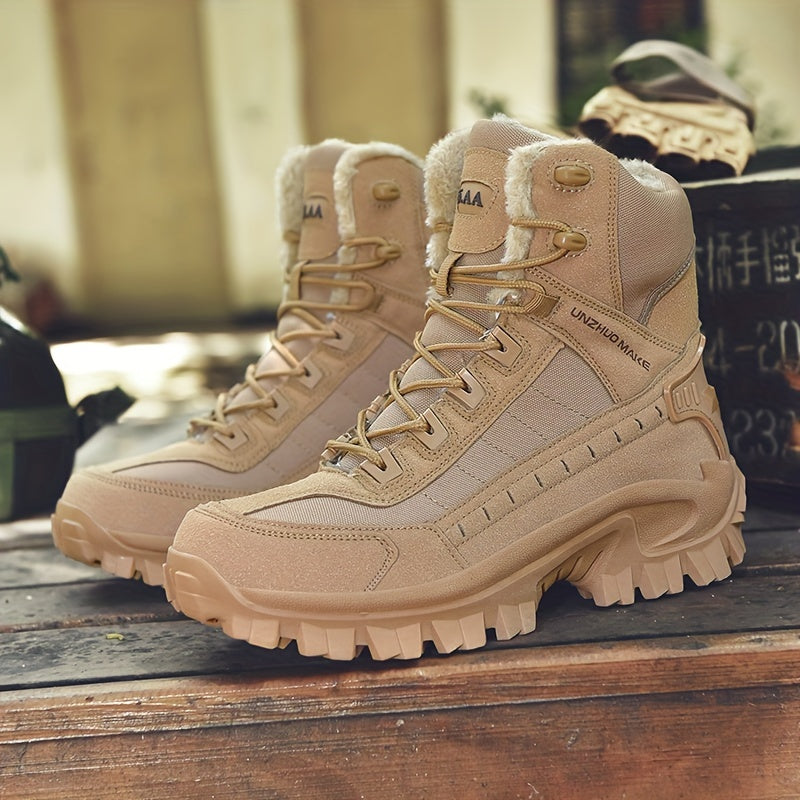 Men's Outdoor Service Boots Combat Boots, Casual Lace-up Walking Shoes, Army Boots Military Boots For Training