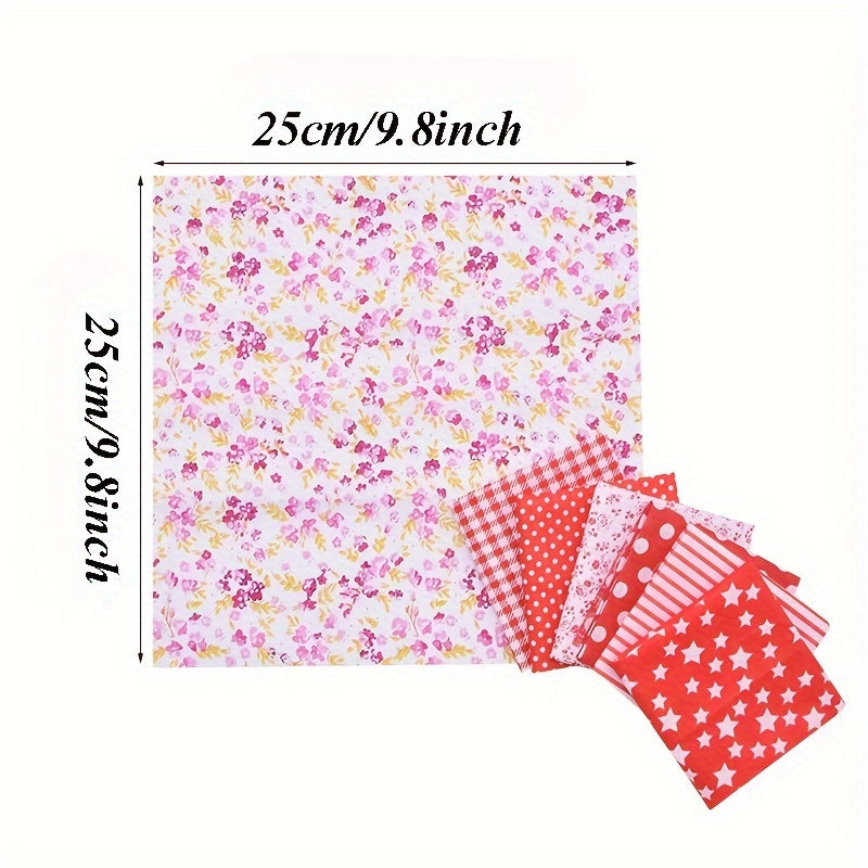 56pcs Cotton Fabric Sewing Fabric 100% Cotton Flower Printed Fabric For DIY, Crafts, Projects, Quilting