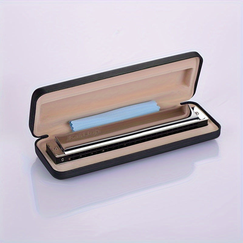 East top 24-Hole Tremolo Harmonica C Key Good-air étanchéité professionnel Harmonica Instruments de musique