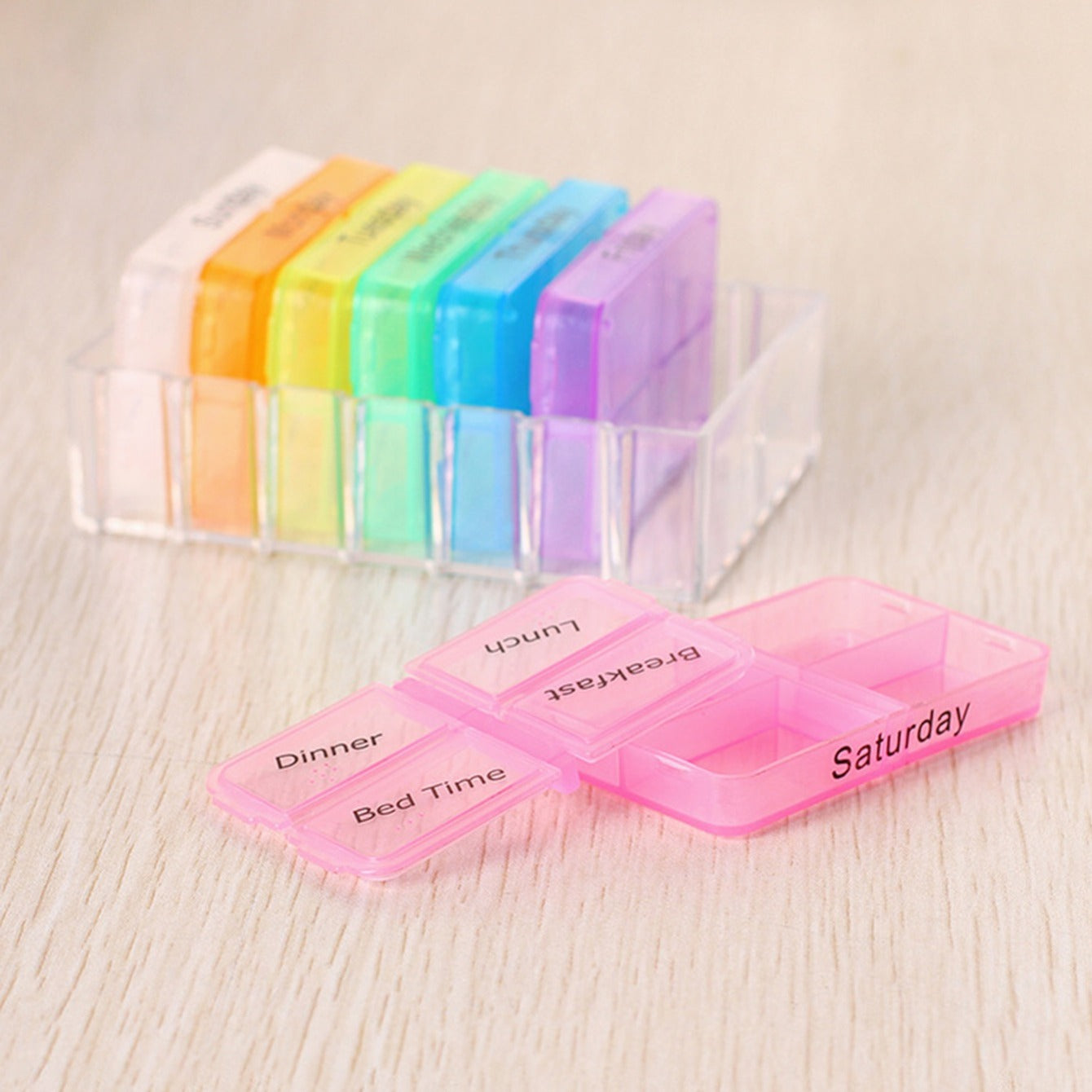 1\u002F2pcs Plastic Medicine Box: Organize Your Pills & Keep Them Safe With A Hooked Drawer!