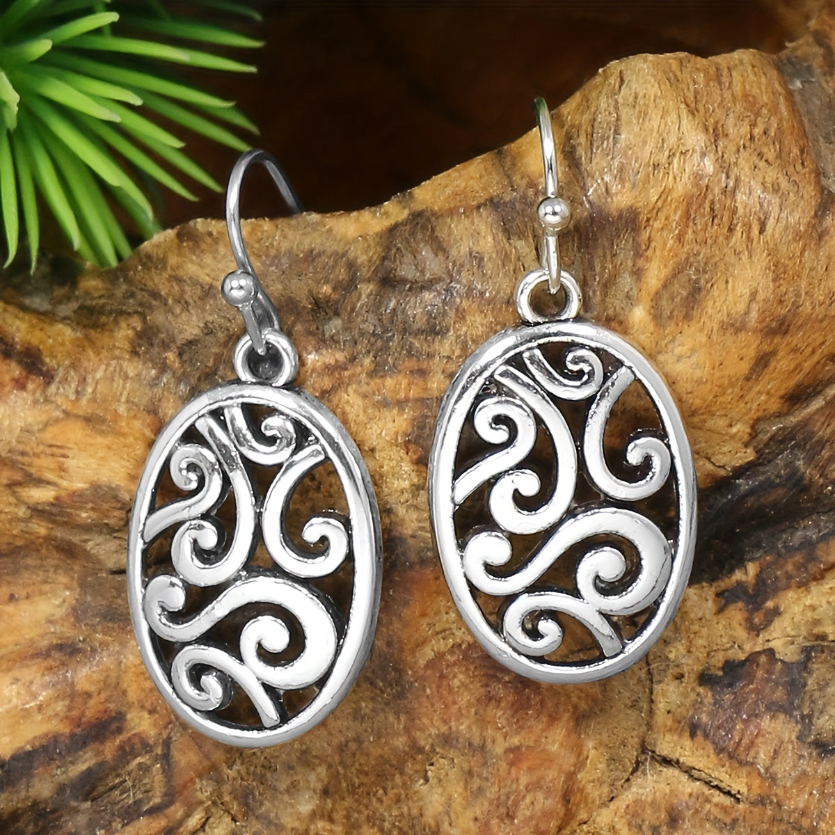 16 Pairs \u002F Set Vintage Carved Pattern Silvery Dangle Earrings Retro Ethnic Style Zinc Alloy Jewelry Delicate Female Gift