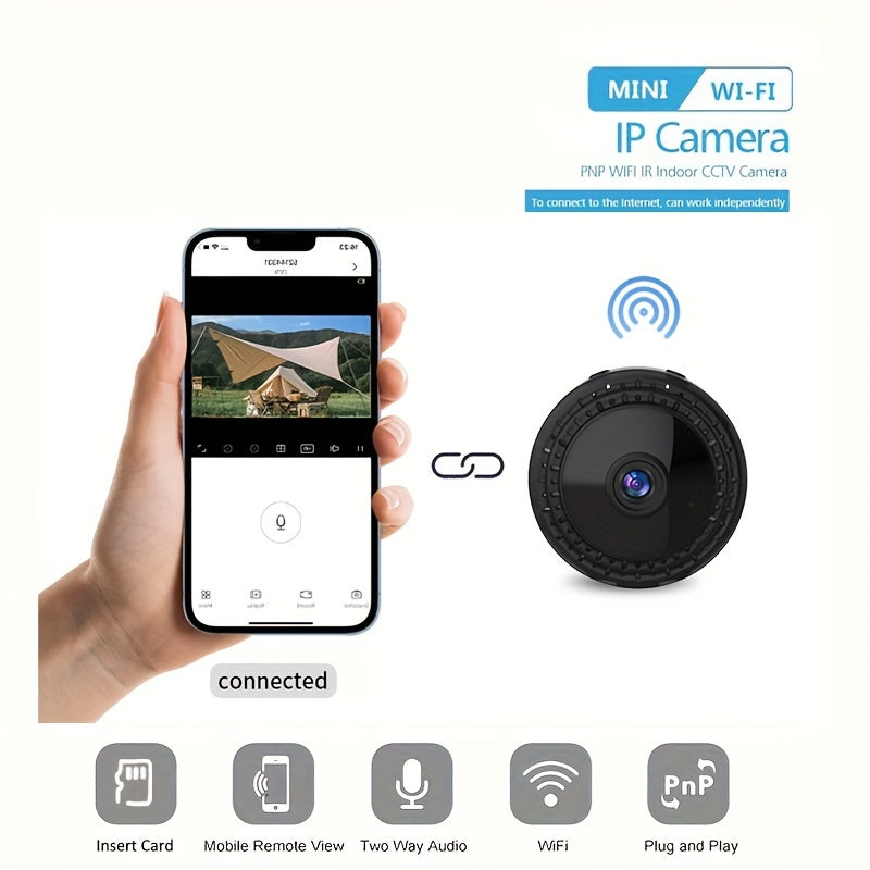 A7 Smart Home Webcam 2.4G WiFi IP Camera Night Vision Motion Detection Monitor Security Protection Remote Monitoring Camera Network Remote Wireless Camera