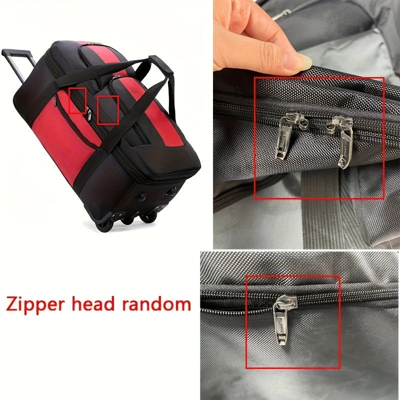 Trendy Large Capacity Pull Travel Bag, Portable Multi-pocket Moving Travel Bag, Perfect Luggage Storage Bag