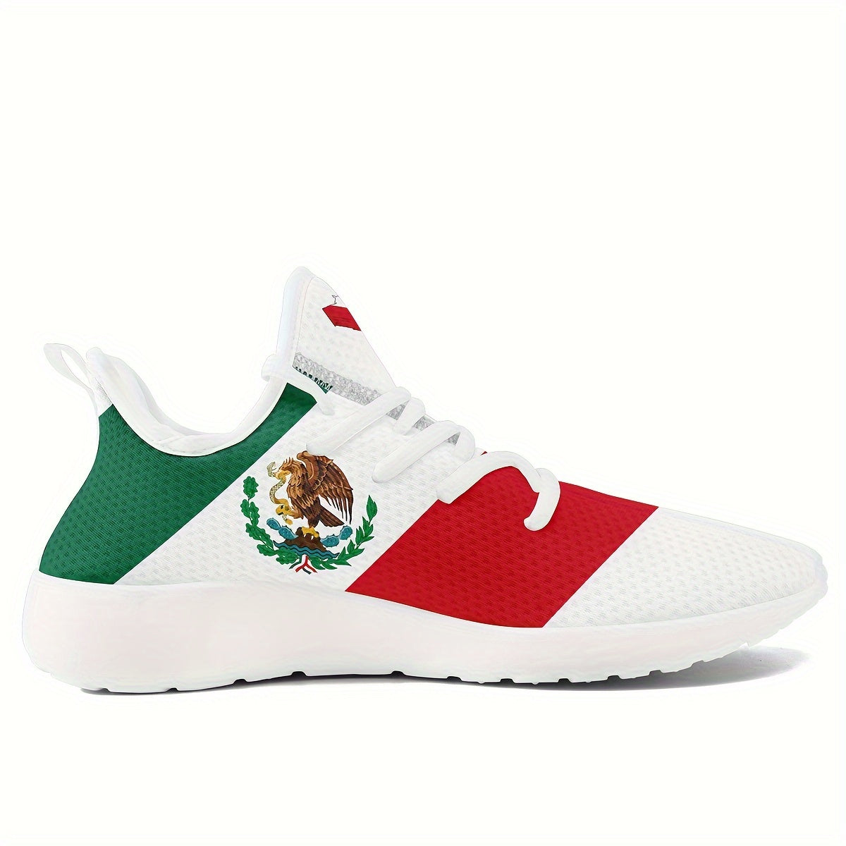 Zapatillas de deporte de moda del patrón de México de los hombres del tamaño más, zapatos suaves ocasionales respirables antideslizantes cómodos para las actividades al aire libre de los hombres