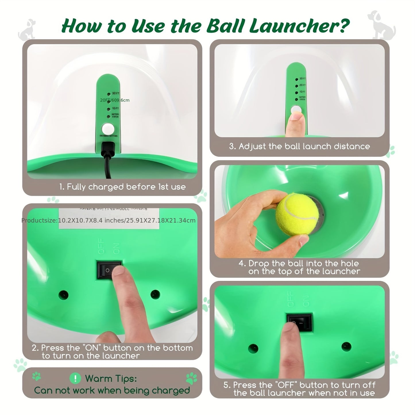 1pc Dog Automatic Ball Launcher, Interactive Fog Slow Feeder Toy Dog Tennis Ball Throwing Machine Mental Stimulation Toys With 3 Tennis Balls