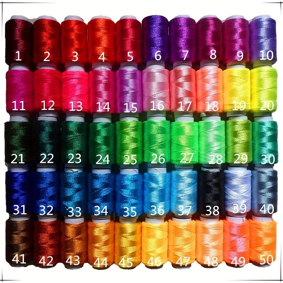 50pcs Viscose Embroidery Thread, Luminous Silk Rays, 3 Strands Embroidery Handmade Silk Thread For Cross Stitch Insoles Tassels Clothing