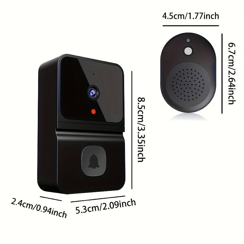 2.4G WIFI Sans Fil Sonnette Wifi Extérieure Hd Caméra de Sécurité Par Cloche Vision Nocturne Vidéo Interphone Voix Changement Pour La Maison Moniteur Par Téléphone USB batterie rechargeable