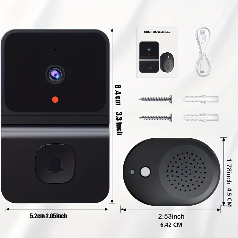 2,4g WiFi timbre inalámbrico WiFi al aire libre HD cámara de seguridad por campana visión nocturna video intercomunicador cambio de voz para el monitor del hogar por teléfono USB batería recargable