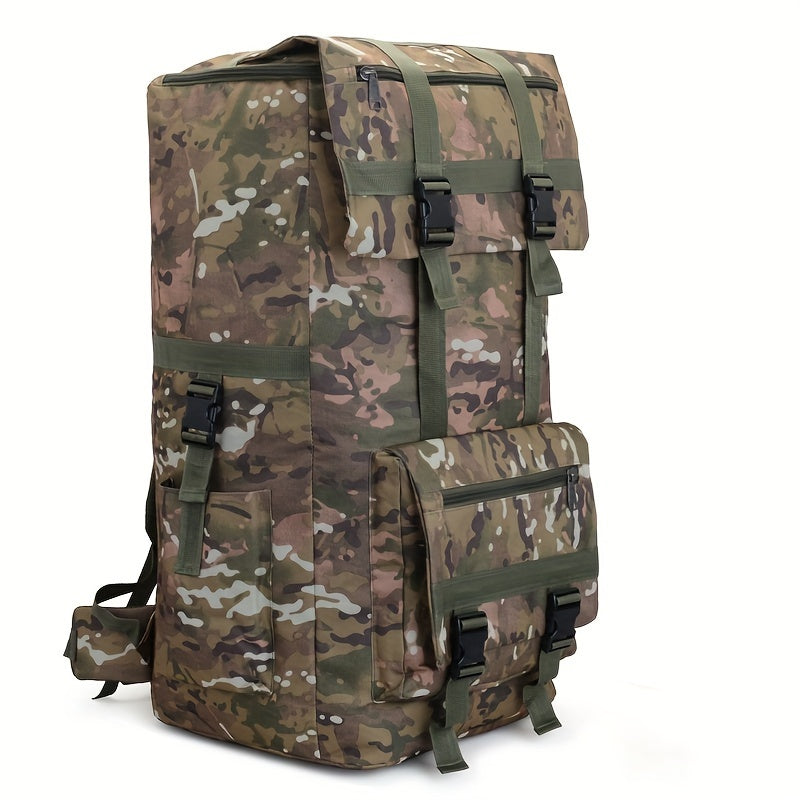 Large Capacity Travel Backpack Luggage Bag, Men And Women Long Distance Travel Moving Backpack, Camouflage Outdoor Sports Leisure Storage Large Bag