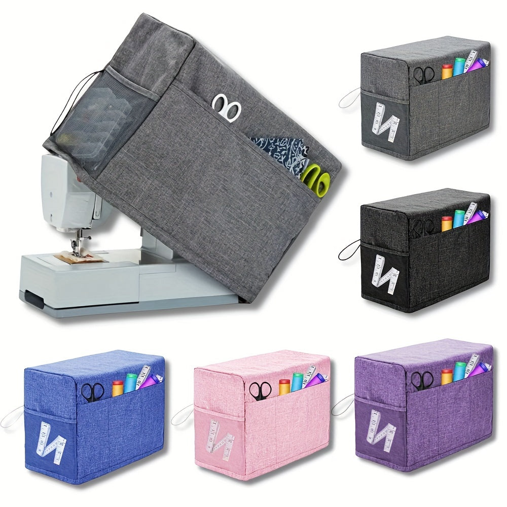 1pc Portable Sewing Machine Cover, Household Sewing Machine Dust Cover, With Sewing Tool Storage Pocket Art Supplies